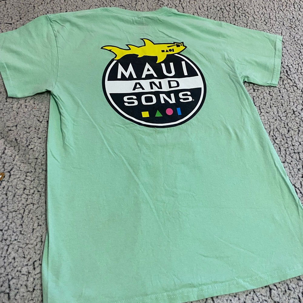Maui and Sons - mint green mens shirt - size Medium - Picture 4 of 8